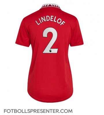 Manchester United Victor Lindelof #2 Hemma Matchtröja Dam 2022-23 Kortärmad
